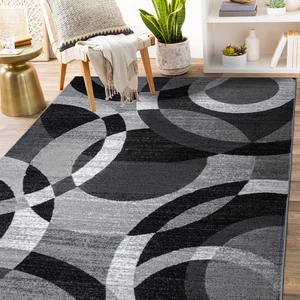 Rugshop Area Rugs Modern Geometric Circles  Dining Room Rugs Living Room Rug New - Picture 1 of 152