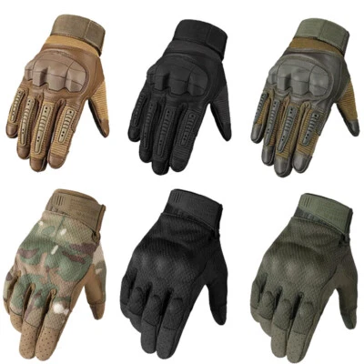 Guantes tácticos de dedo completo con pantalla táctil ejército militar caza combate tiro Foto 1 de 4