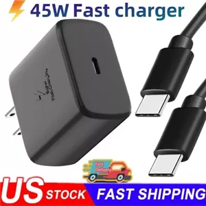 45W PD Fast Charger Wall Adapter Usb Type-C For Samsung Galaxy S23 S22 S21 - Picture 1 of 11