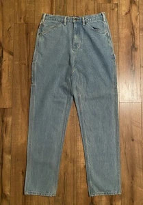 #447 Gravel Gear 9 West Carpenter Blue Jeans Relaxed Fit 32x33 - Picture 1 of 12