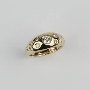 Kabana 14k Yellow Gold, 0.60 Carat Diamond Women's Band Ring Size 7.5 - Picture 1 of 3