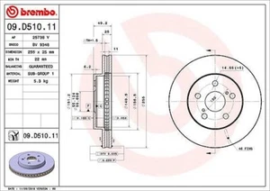 2x BREMBO Bremsscheibe Vorderachse für TOYOTA - Bild 1 von 2