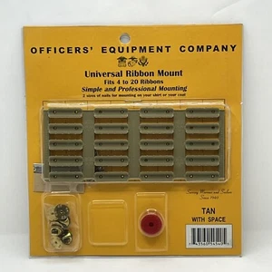 New Ribbon Mount 2 Sizes Of Nails Officers Equipment Company Fits 4-20 Ribbons - Picture 1 of 3