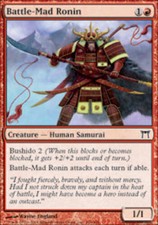 1x Battle-Mad Ronin MTG Champions of Kamigawa NM Magic Regular