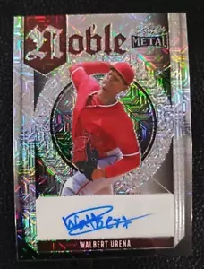 2023 Leaf Metal Walbert Urena Noble 7/7 Silver Refractor Auto Rookie ANGELS MINT - Picture 1 of 5