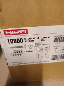 Hilti Self Drilling Drywall Screws 3.5 x 45mm 1000 pieces - Picture 1 of 3