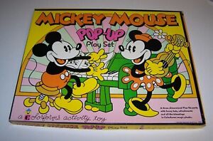 Mickey Mouse Pop-Up Play Set 4100 W Disney Colorforms Opened Unused 