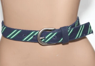 Cinturón AEO American Eagle Outfitters Azul Correas Rayas Verdes TALLA M - 41" largo Foto 1 de 4