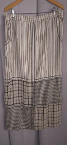 Faith by Celia Forrester Skirt XL Tan Patchwork Boho Cottagecore Pull On - Picture 1 of 14