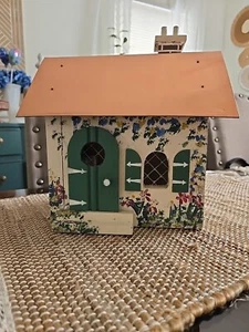 Karen Penne Original Design handbemaltes Kupferdach musikalisches Vogelhaus - Bild 1 von 7