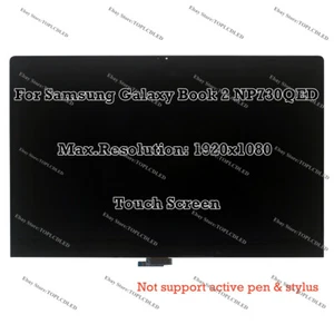13.3" For Samsung Galaxy Book 2 NP730QED LCD Screen Assembly Display Touch Panel - Picture 1 of 6