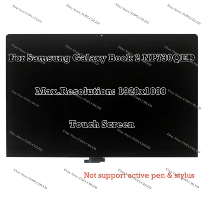 13.3" For Samsung Galaxy Book 2 NP730QED LCD Screen Assembly Display Touch Panel - Image 1 of 4