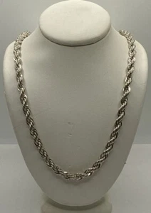 Men’s Rope Necklace .925 - Picture 1 of 4