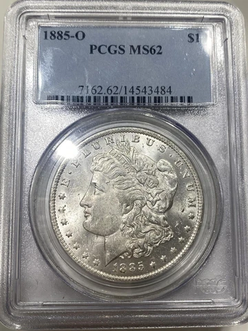1885-O $1 PCGS MS-62 Morgan Silver Dollar Cover