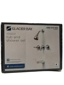 Glacier Bay Aragon 3-Griff 1-Spray Wannen- und Duscharmatur in Chrom - Bild 1 von 5