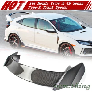 Carbon + Unpaint Fit For Honda Civic X 10th Sedan R Look Trunk Spoiler 2020 - Bild 1 von 5