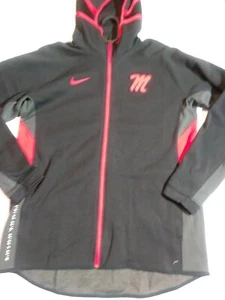 Felpa con cappuccio grande Nike NCAA Ole Miss Rebels full zip riscaldante CQ1850 010 - Foto 1 di 9