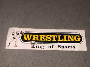 RARE Vintage 1980's NWA Wrestling King of Sports Bumper Sticker - WWE/WWF (B1) - Picture 1 of 2