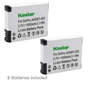 2x Kastar Battery for GoPro AHDBT-001 AHDBT-002 HD HERO1 HERO2 HD HERO - Picture 1 of 4