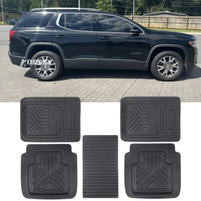 Alfombrillas impermeables forro negro XPE para todo tipo de clima 5 piezas para GMC Acadia 2007-2016 Foto 1 de 4