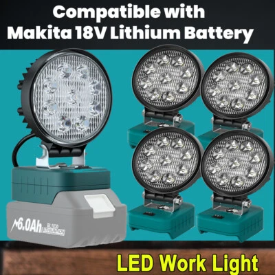 For Makita 18V Li-Ion LED Work Light Workshop Flashlights Torch Camping Cordless