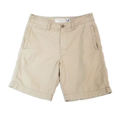 American Eagle shorts men's 34x10 beige tan cotton outdoor Preppy - Image 1 of 4