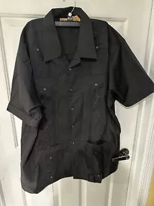The Havanera Herrenshirt geknöpft XL schwarz kurzärmelig neu ohne Etikett - Bild 1 von 3