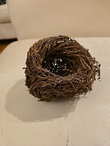 Natural Laquered Pine Straw Nest Florist Crafts Decor Nielson - Picture 1 of 4