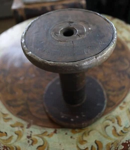 Antique Industrial Wooden Large Spool Rope Makers Bobbin - USA - Picture 1 of 10