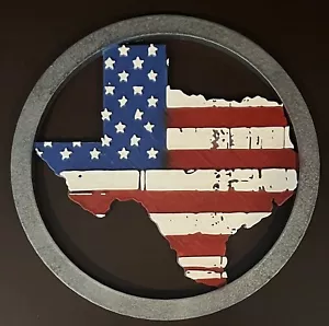 Custom 3D Printed Texas American Flag Wall Art - 11 inch diameter - 7oz - Picture 1 of 3