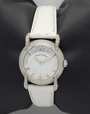 女士 Tommy Bahama 钻石表耳白色皮革手链模拟手表 TB2083 H3 — 第 1/4 张图片