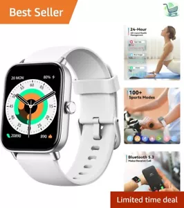 5ATM Waterproof Smartwatch with Heart Rate & SpO2 Monitoring for iOS/Android - Picture 1 of 9
