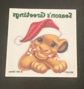 2011 Disney Seasons Greeting Simba Sticker, 3” X 3” - Picture 1 of 2