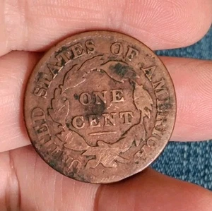 1826 Large Cent Coin U.S. Coronet Head - Picture 1 of 3