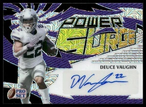 Deuce Vaughn 2022 Leaf Pro Set Power Surge Purple Auto /15 #PS-DV1 Kansas State - Picture 1 of 2
