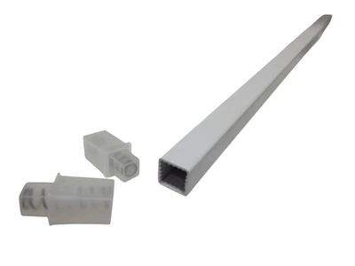 Barra de toallero de plástico blanco barra resorte 24 pulgadas mediados de siglo moderno vintage retro Foto 1 de 4