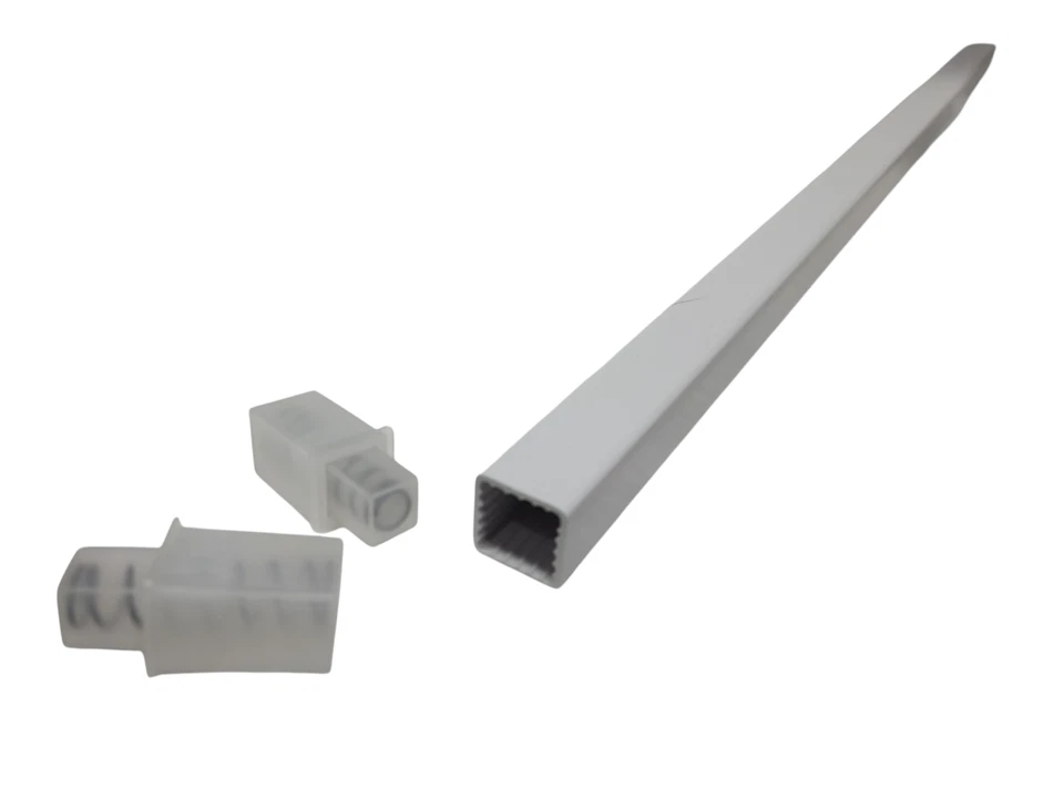 Белое пластиковое полотенце штанга пружинная стойка 24 дюйма середина века современный винтажный ретро - Изображение 1 из 4