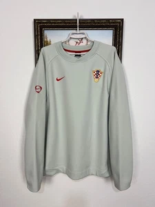 Vintage Nike Croatia Football Train Sweatshirt Soccer Crewneck Jacket Mens Sz XL - Picture 1 of 16