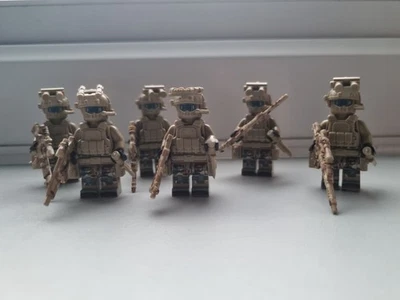 21ST CENTURY TOYS 6x Custom Military Desert Soldier Minfigures
