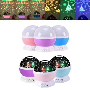 Rotating LED Galaxy Starry Sky Projector Night Light Ocean Wave Star Moon Decor - Picture 1 of 20