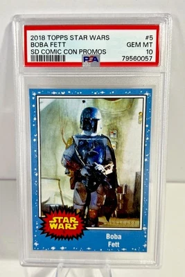 2018 Star Wars Boba Fett #5 SDCC Promo Card /199 PSA 10 Gem Mint - Image 1 of 4