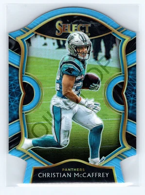 Christian Mccaffrey 2021 Panini Select Concourse Blue Prizm Die Cut #7 CLR Match - Image 1 of 2