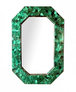 Malachite Stone Mirror | Decorative Wall Glass for Home | Dressing Table Mirror - Picture 1 of 6