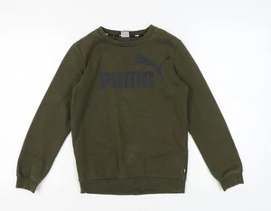 Puma Boys Green Pullover Sweatshirt Size L Crew Neck - Picture 1 of 12