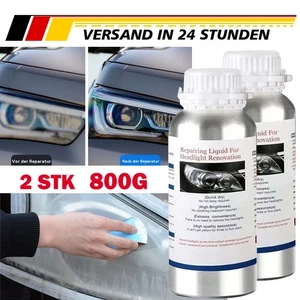 2x Auto Scheinwerfer Polieren Flüssigkeit Polymer Renovierung Restaurierung 800G - Bild 1 von 14