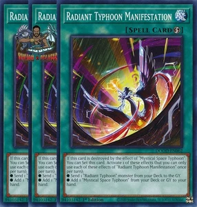 Yugioh! 3x Manifestación de Tifón Radiante DOOD-EN062 Común 1ª Edición Casi Nuevo - Imagen 1 de 1