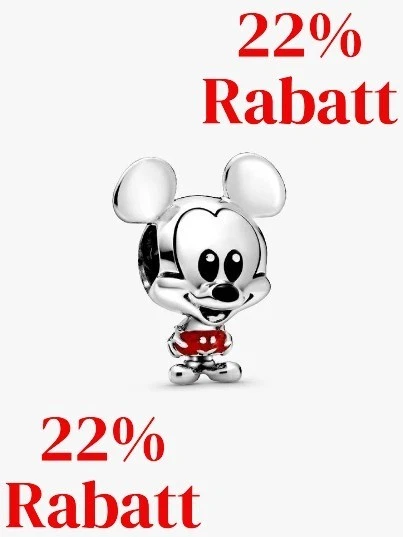 Pandora x Disney Mickey Maus Rote Hose Charm Anhänger s925 ID 798905C01 #Xmas # - Bild 1 von 2