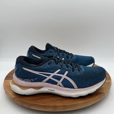 Size 9 B Asics Womens Gel Nimbus 24 Blue/pink Running Shoes Sneakers 1012B201 - image 1 of 4