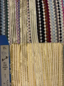 5/8" BAND 12 Yards Vintage bestickt gelb elfenbein Borte Bordüre Land O Spitze - Bild 1 von 3