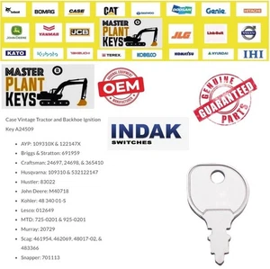 INDAK equipment key for Indak small engine multi purpose Master Plant Keys - Picture 1 of 1